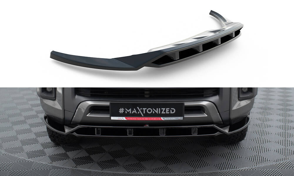 Street+ Spoilerlippe Front Ansatz passend für Toyota Hilux Invincible Mk8 Facelift schwarz Hochglanz – Ansicht 2