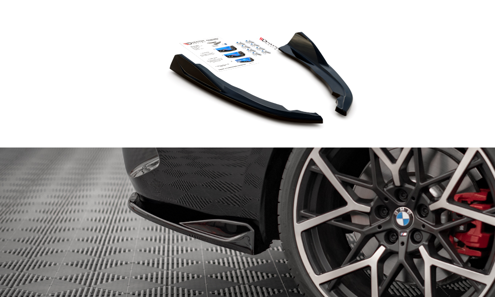 Heck Ansatz Flaps Diffusor V.2 passend für BMW 4er M-Paket G22 / G23 / G22 Facelift / G23 Facelift schwarz Hochglanz – Ansicht 2