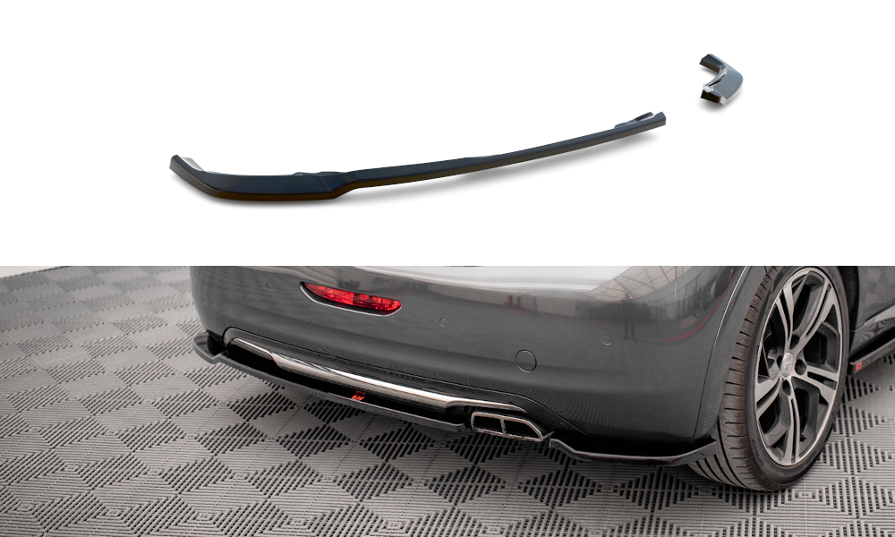Heck Ansatz Flaps Diffusor passend für Peugeot 208 GTi Mk1 schwarz Hochglanz – Ansicht 2
