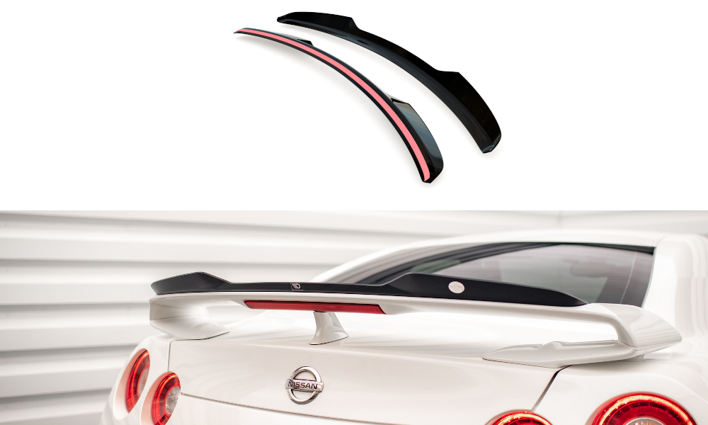 Heckspoiler Lippe Nissan GTR R35 Facelift schwarz Hochglanz – Ansicht 2