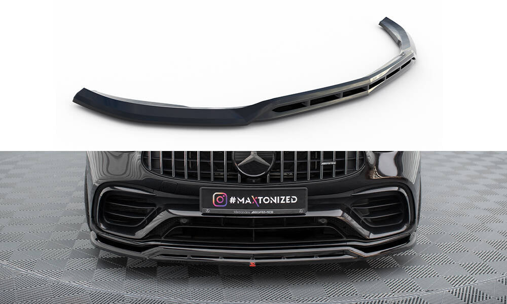 Street+ Spoilerlippe Front Ansatz passend für Mercedes-AMG GLC 63 SUV / Coupe X253 / C253  schwarz Hochglanz – Ansicht 2