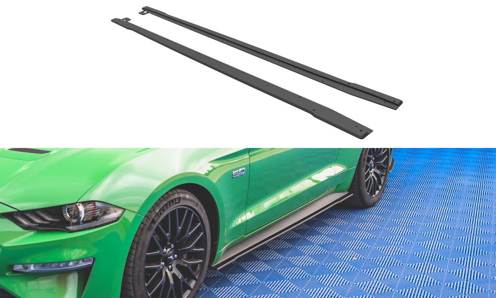 Street Pro Street+ Seitenschweller Leisten passend für V.1 passend für Ford Mustang GT Mk6 Facelift – Ansicht 2