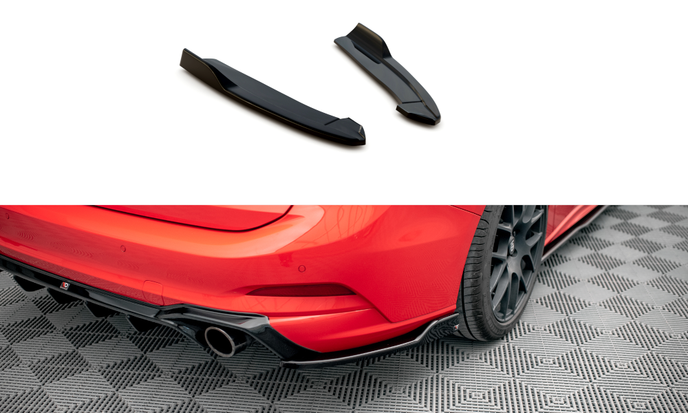 Heck Ansatz Flaps Diffusor V.8 passend für Ford Focus Kombi ST Mk4 schwarz Hochglanz – Ansicht 2