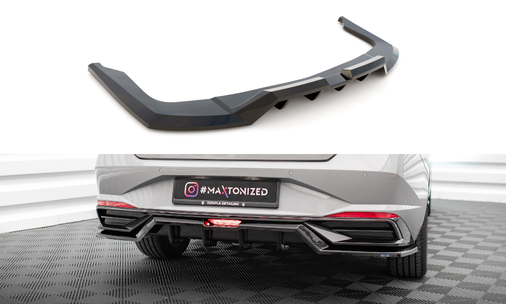 Street+ Mittlerer Diffusor RACE passend für Hyundai Elantra Mk7 schwarz Hochglanz – Ansicht 2