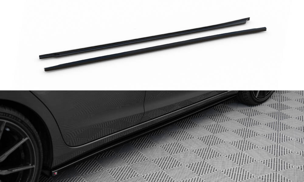 Street+ Seitenschweller Leisten passend für Mazda 6 Kombi Mk3 Facelift schwarz Hochglanz – Ansicht 2