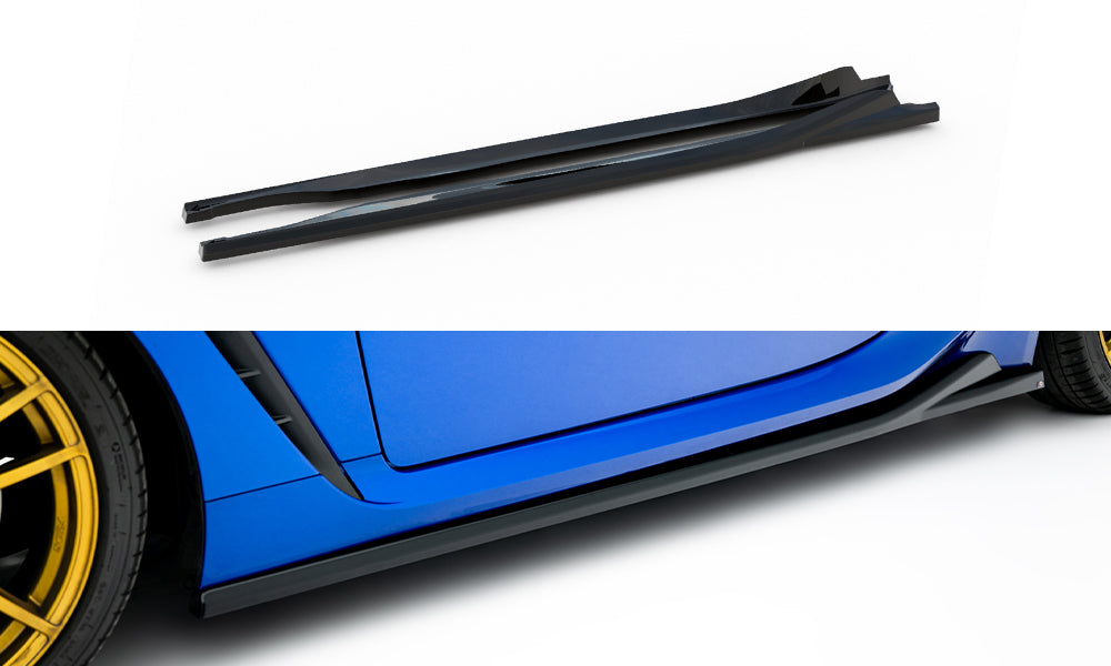 Street+ Seitenschweller Leisten passend für V.1 passend für Subaru BRZ Mk2 schwarz Hochglanz – Ansicht 2