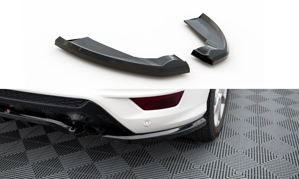 Heck Ansatz Flaps Diffusor passend für Ford Kuga ST-Line Mk2 Facelift schwarz Hochglanz – Ansicht 2