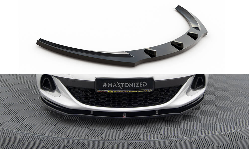 Street+ Spoilerlippe Front Ansatz passend für OPEL ASTRA J OPC / VXR v.1 schwarz Hochglanz – Ansicht 2
