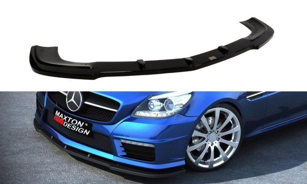 Street+ Spoilerlippe Front Ansatz passend für Mercedes-Benz SLK 55 AMG R172  schwarz Hochglanz – Ansicht 2