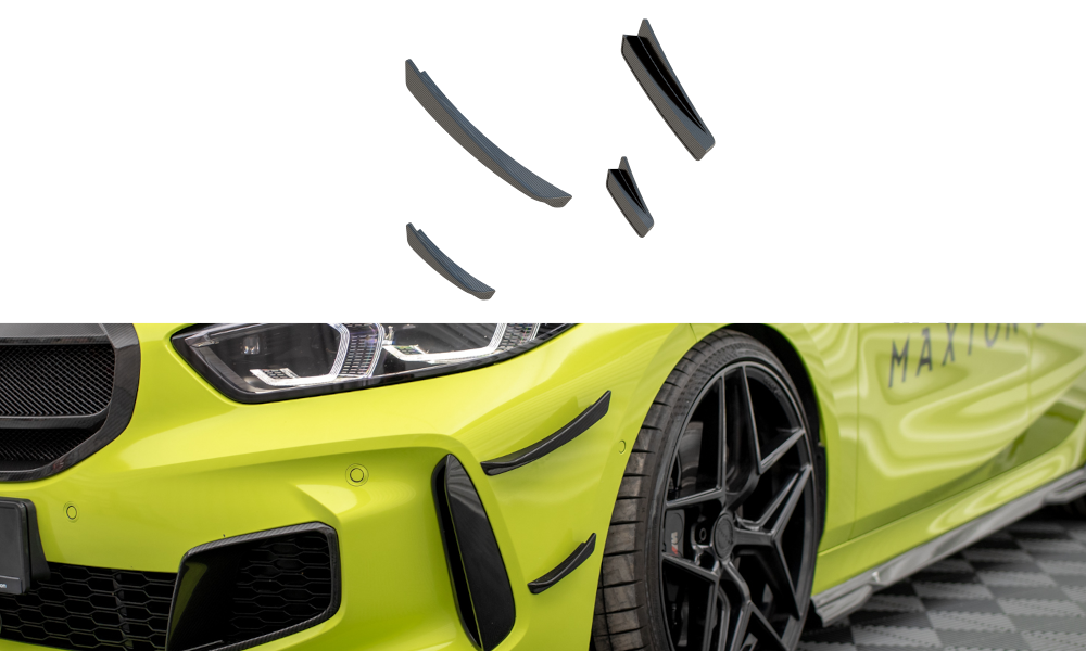 Carbon Fiber Front Bumper Wings (Canards) Prepreg BMW 1er M-Paket /  M135i / 128ti F40 – Ansicht 2