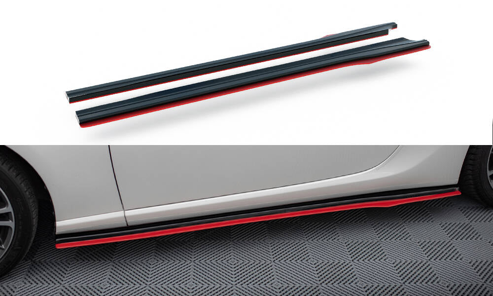 Street+ Seitenschweller Leisten V.2 passend für Subaru BRZ Mk1 / Mk1 Facelift / Toyota GT86 Facelift schwarz Hochglanz – Ansicht 2