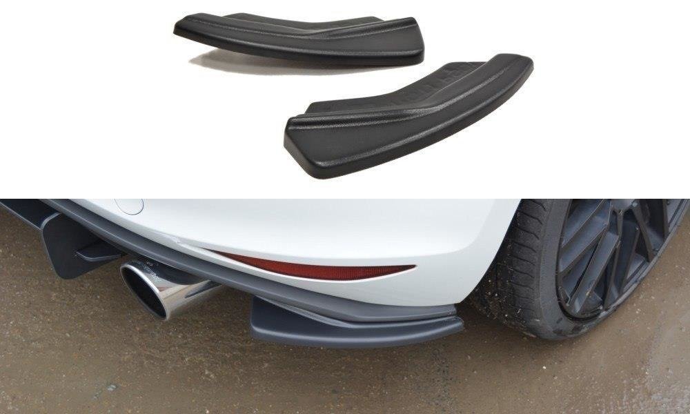 Heck Ansatz Flaps Diffusor passend für VW GOLF 7 GTI schwarz Hochglanz – Ansicht 2