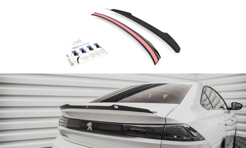 Heckspoiler Lippe Peugeot 508 Limousine Mk2 schwarz Hochglanz – Ansicht 2