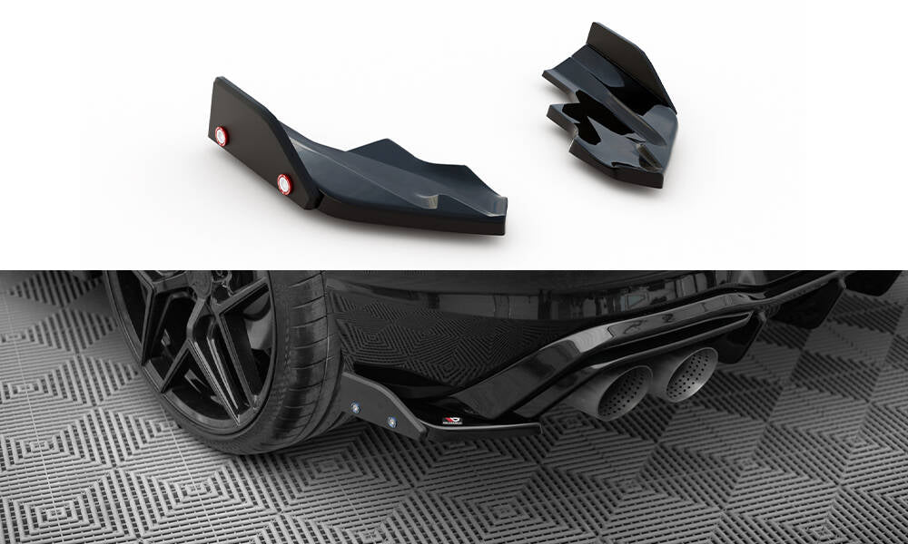 Heck Ansatz Flaps Diffusor V.6 + Flaps passend für VW Golf R Hatchback Mk8 Facelift – Ansicht 2