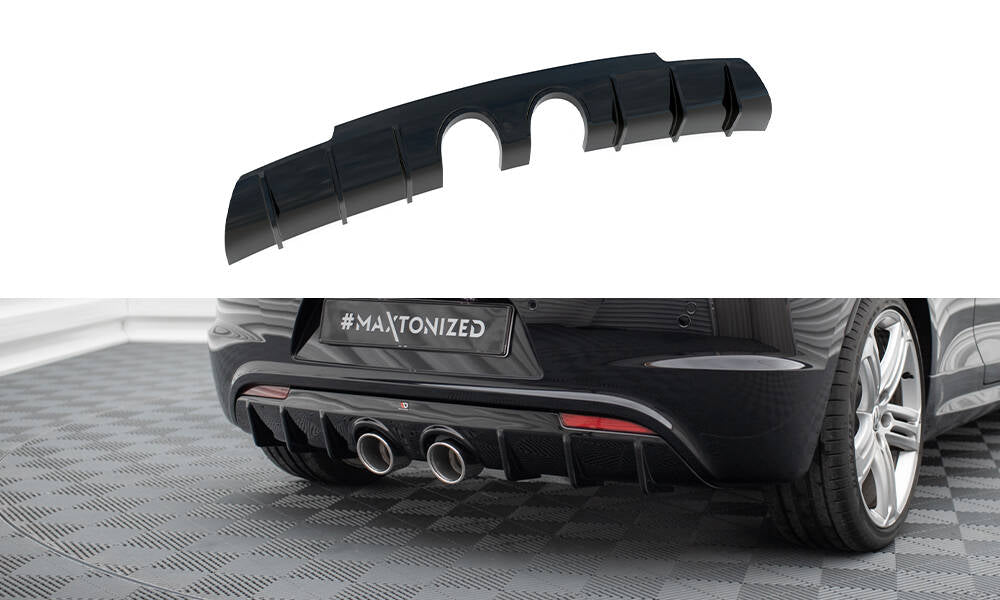Diffusor Heck Ansatz V.3 passend für VW Scirocco R Mk3 schwarz Hochglanz – Ansicht 2