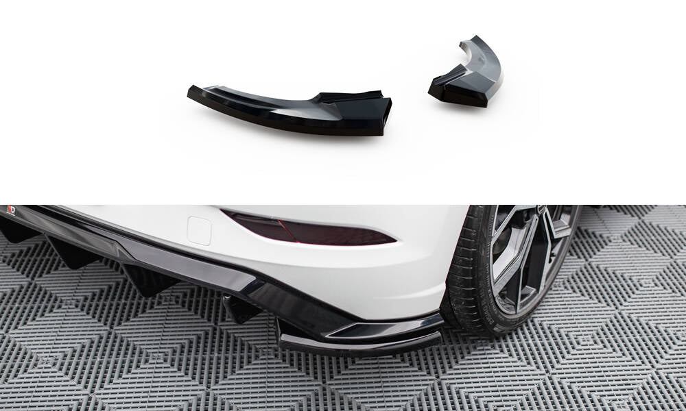 Heck Ansatz Flaps Diffusor passend für VW Polo GTI Mk6 Facelift schwarz Hochglanz – Ansicht 2
