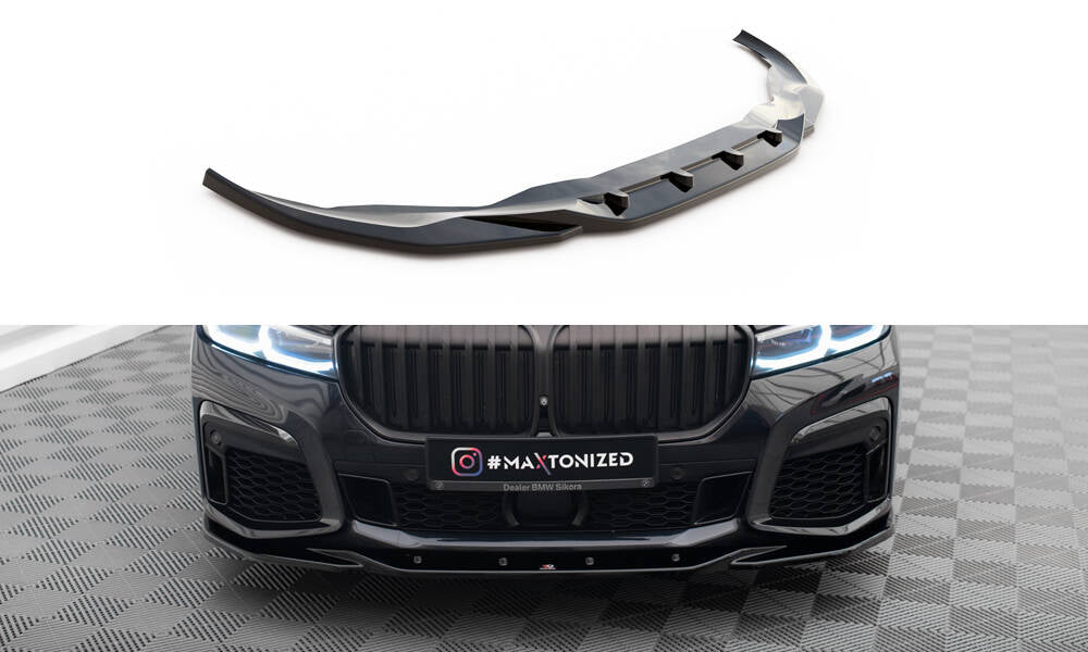 Street+ Spoilerlippe Front Ansatz V.3 passend für BMW 7 M-Paket G11 / G12 Facelift schwarz Hochglanz – Ansicht 2