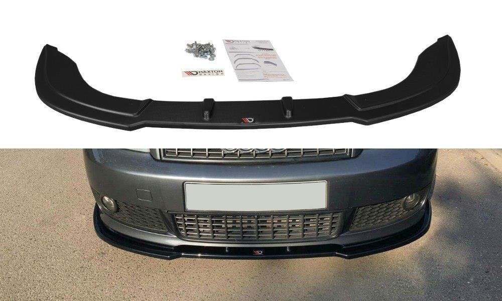 Street+ Spoilerlippe Front Ansatz V.2 passend für Audi A4 S-Line B6 schwarz Hochglanz – Ansicht 2