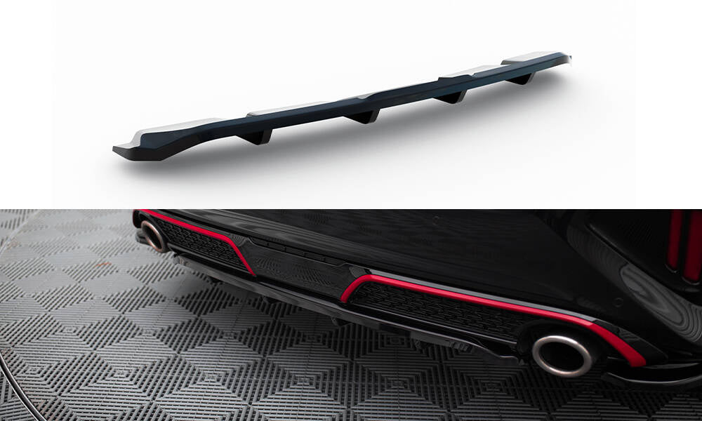 Street+ Mittlerer Diffusor RACE passend für Kia Ceed GT Mk3 Facelift schwarz Hochglanz – Ansicht 2