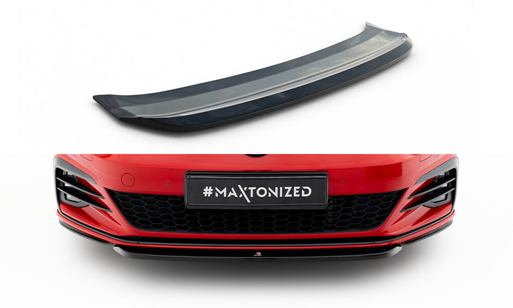 Street+ Spoilerlippe Front Ansatz V.5 passend für VW Golf GTI / GTD Mk7 Facelift schwarz Hochglanz – Ansicht 2