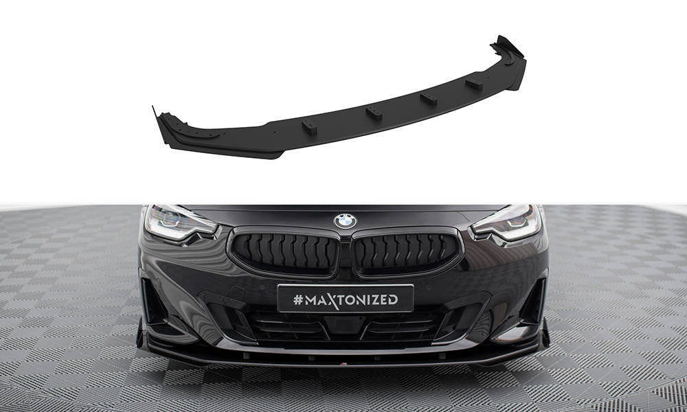 Street Pro Street+ Spoilerlippe Front Ansatz + Flaps passend für BMW 2 Coupe G42 schwarz Hochglanz – Ansicht 2