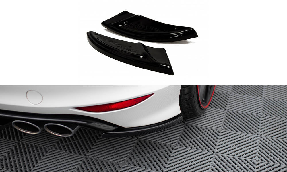 Heck Ansatz Flaps Diffusor V.1 passend für VW Golf 7 R / R-Line  schwarz Hochglanz – Ansicht 2
