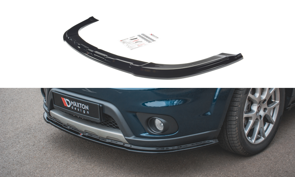 Street+ Spoilerlippe Front Ansatz passend für Fiat Freemont schwarz Hochglanz – Ansicht 2