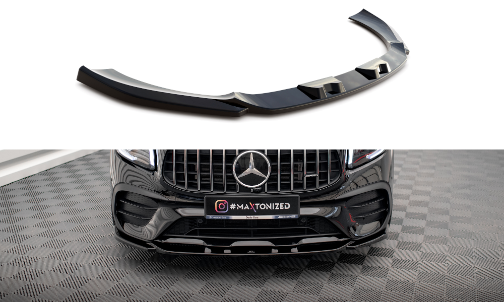 Street+ Spoilerlippe Front Ansatz V.2 passend für Mercedes-AMG GLB 35 / AMG-Line X247 schwarz Hochglanz – Ansicht 2