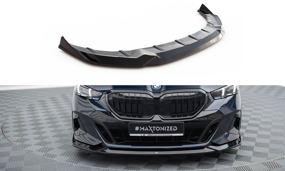 Street+ Spoilerlippe Front Ansatz V.2 passend für BMW 5er / i5 M-Paket Limousine / Touring G60 / G61 schwarz Hochglanz – Ansicht 2
