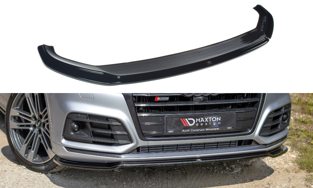 Street+ Spoilerlippe Front Ansatz passend für Audi SQ5/Q5 S-line Mk2 schwarz Hochglanz – Ansicht 2