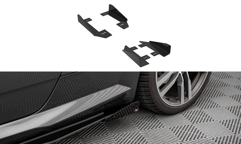 Seitenschweller Flaps passend für Audi TT S / S-Line 8S schwarz Hochglanz – Ansicht 2