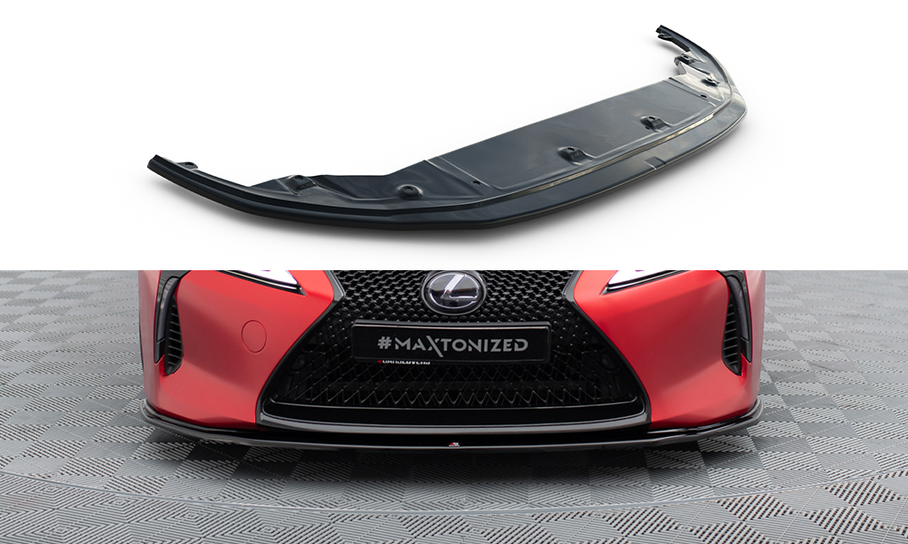 Street+ Spoilerlippe Front Ansatz V.2 passend für Lexus LC 500 schwarz Hochglanz – Ansicht 2