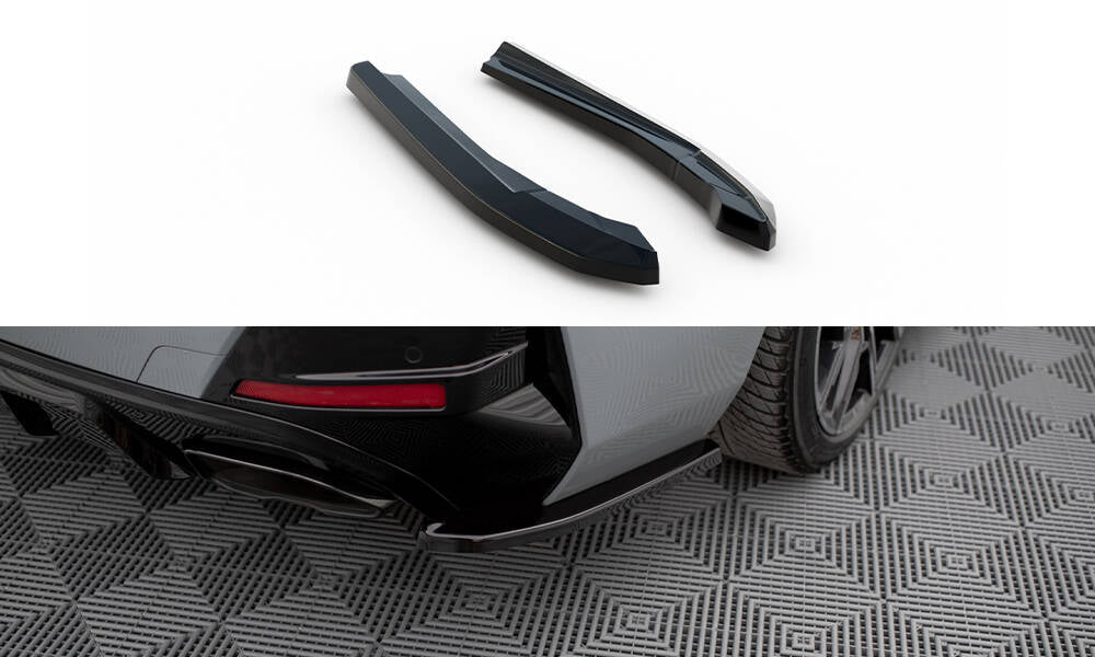 Heck Ansatz Flaps Diffusor V.1 passend für BMW M440i Gran Coupe G26 schwarz Hochglanz – Ansicht 2
