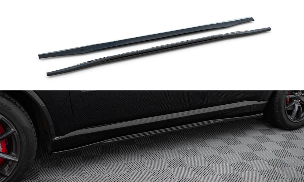 Street+ Seitenschweller Leisten passend für Dodge Durango SRT Mk3  schwarz Hochglanz – Ansicht 2