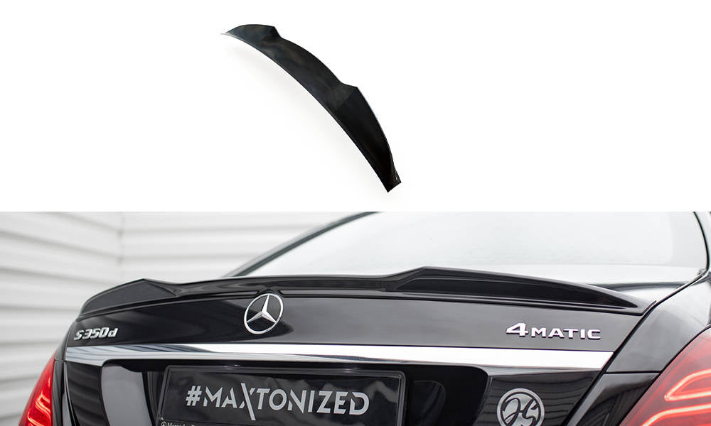 Heckspoiler Lippe 3D Mercedes-Benz S W222 / W222 Facelift schwarz Hochglanz – Ansicht 2