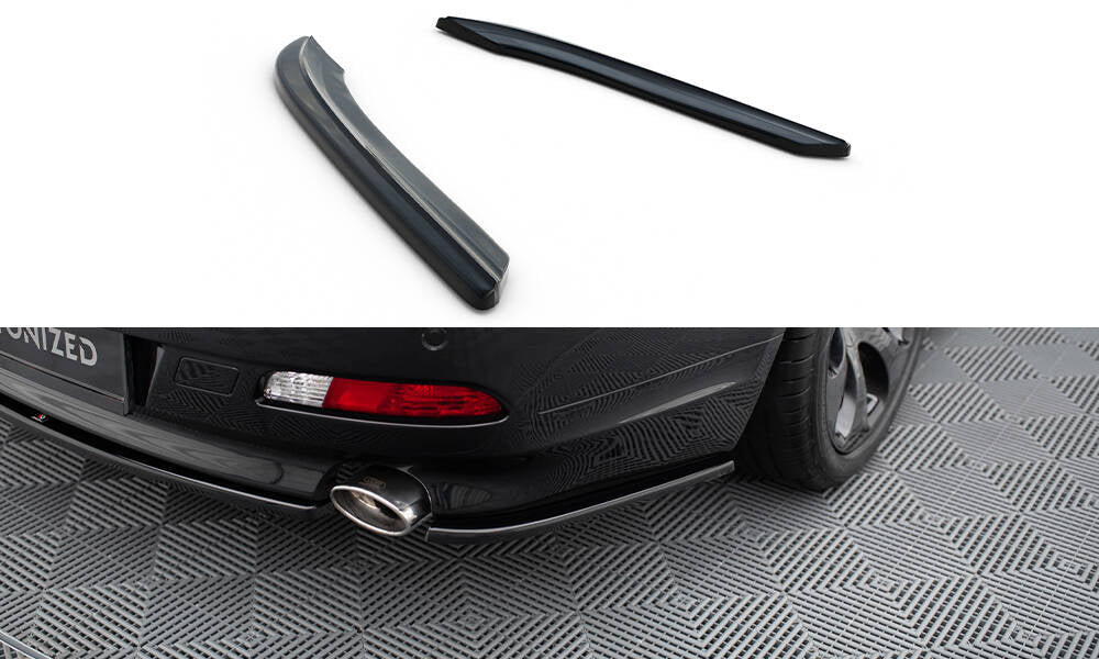 Heck Ansatz Flaps Diffusor passend für BMW 6er Coupe E63 / Cabrio E64  schwarz Hochglanz – Ansicht 2