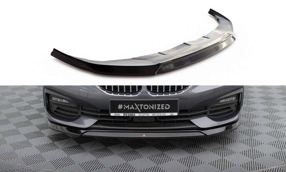 Street+ Spoilerlippe Front Ansatz V.2 passend für BMW 1er F40 schwarz Hochglanz – Ansicht 2