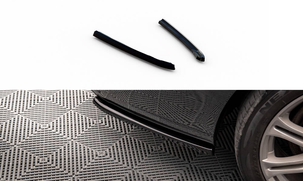 Heck Ansatz Flaps Diffusor V.2 passend für Audi A6 Avant / Limousine C7  schwarz Hochglanz – Ansicht 2