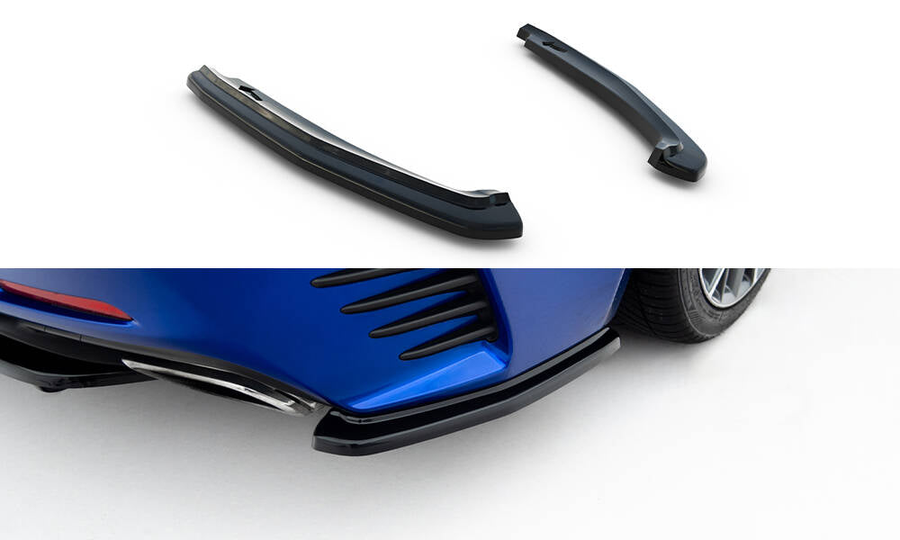 Heck Ansatz Flaps Diffusor passend für Lexus Rc Mk1  schwarz Hochglanz – Ansicht 2