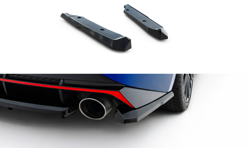 Heck Ansatz Flaps Diffusor passend für Hyundai Elantra N Mk7 schwarz Hochglanz – Ansicht 2