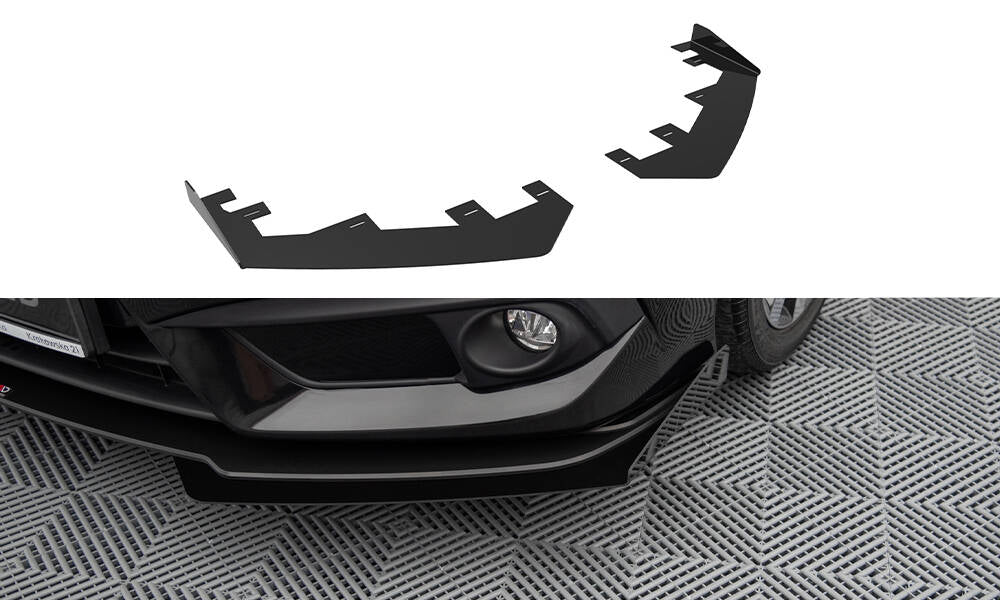Front Stoßstange Flaps passend für Honda Civic Limousine Mk10 schwarz Hochglanz – Ansicht 2
