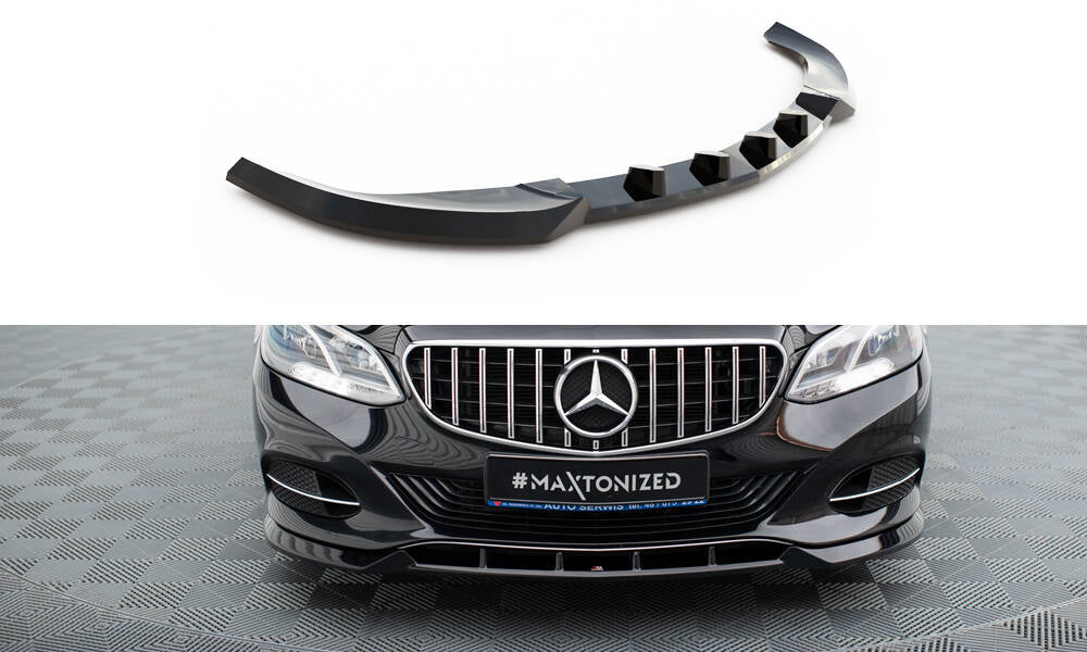 Street+ Spoilerlippe Front Ansatz passend für Mercedes-Benz E W212 Facelift schwarz Hochglanz – Ansicht 2