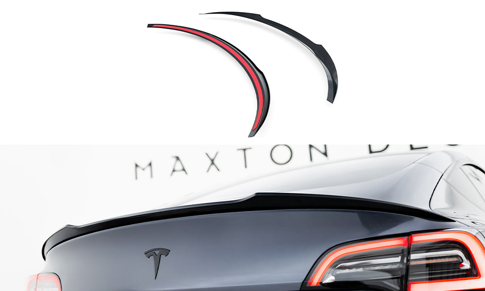 Heckspoiler Lippe Tesla Model 3 schwarz Hochglanz – Ansicht 2