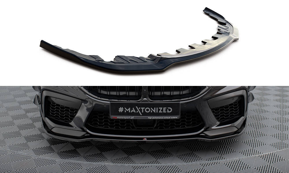 Street+ Spoilerlippe Front Ansatz V.2 passend für BMW M8  Gran Coupe F93 / Coupe F92 schwarz Hochglanz – Ansicht 2
