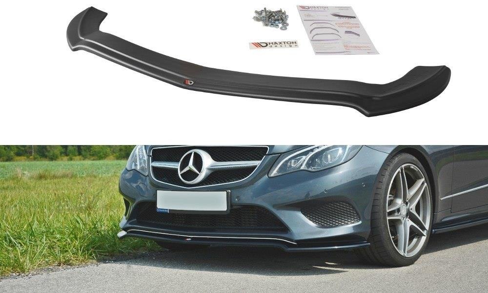 Street+ Spoilerlippe Front Ansatz V.1 passend für Mercedes - Benz E Coupe / Cabrio C207 Facelift / A207 Facelit schwarz Hochglanz – Ansicht 2