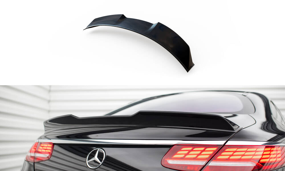 Heckspoiler Lippe 3D Mercedes-Benz S Coupe AMG-Line C217 Facelift schwarz Hochglanz – Ansicht 2