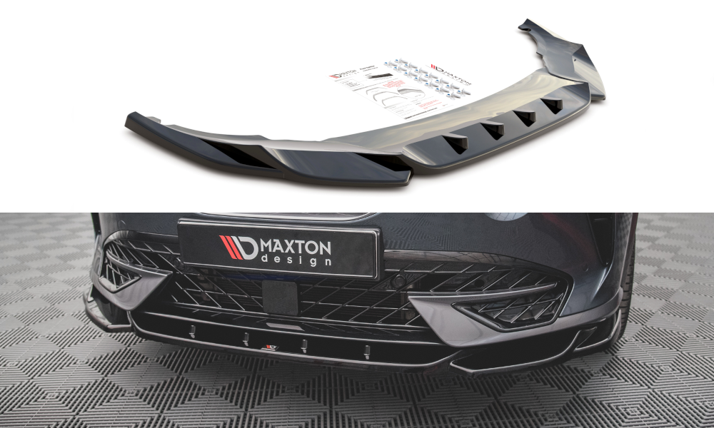 Street+ Spoilerlippe Front Ansatz V.1 passend für Cupra Formentor schwarz Hochglanz – Ansicht 2