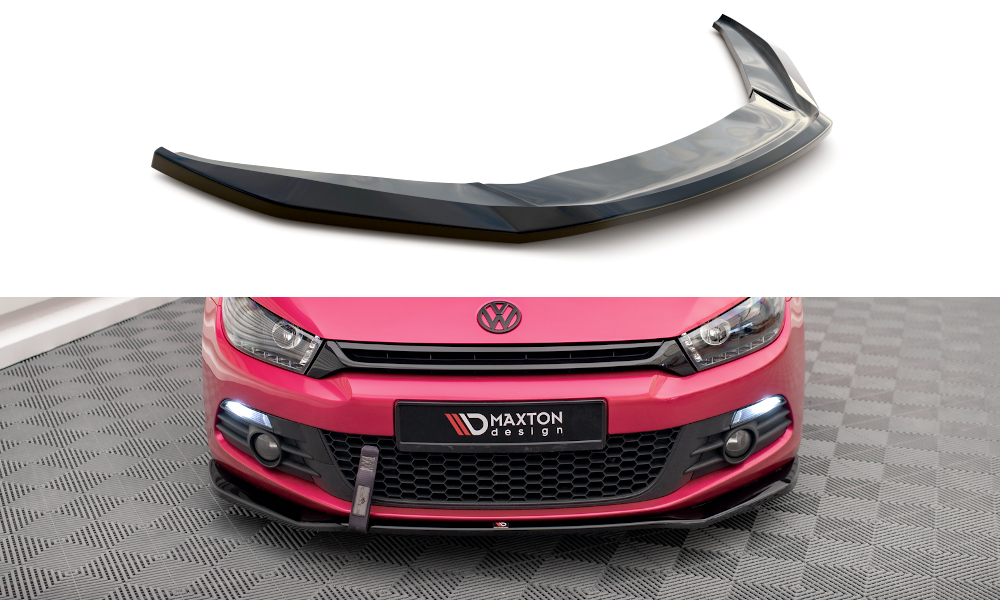 Street+ Spoilerlippe Front Ansatz V.2 passend für VW Scirocco Mk3 schwarz Hochglanz – Ansicht 2