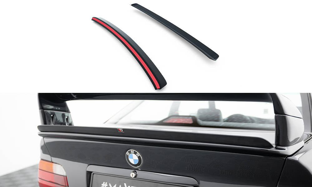 Unterer Heckspoiler Lippe BMW M3 / 3 M-Paket E36 Coupe GT Klasse schwarz Hochglanz – Ansicht 2