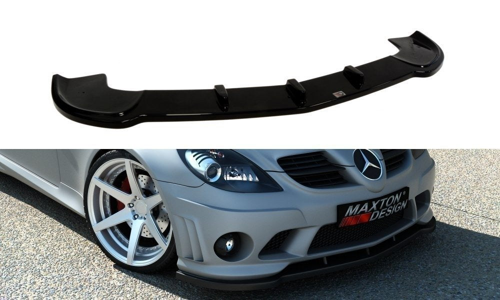 Street+ Spoilerlippe Front Ansatz passend für MERCEDES SLK R171 (FÜR ME-SLK-R171-AMG204-F1) schwarz Hochglanz – Ansicht 2